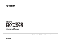 Yamaha RX-V579-479 - Owners manual 